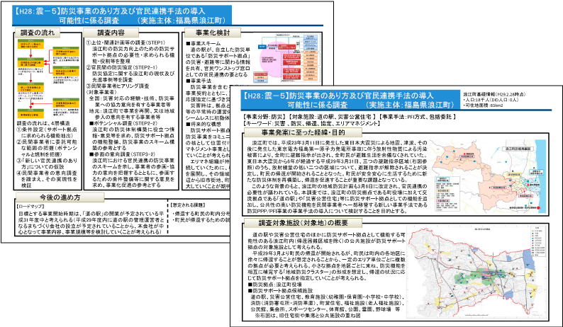 浪江町における防災事業のあり方等調査業務